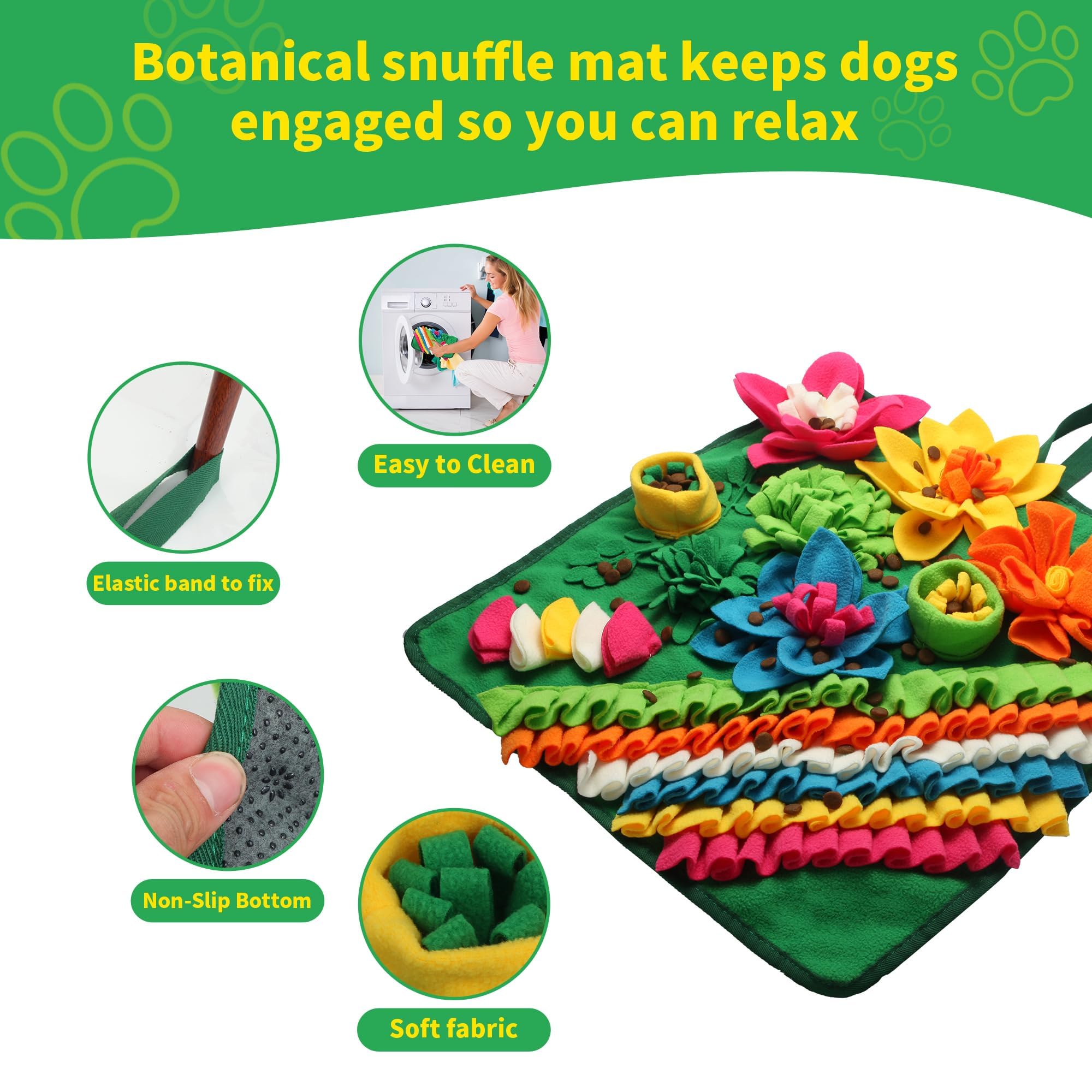 Banlangen Tapis reniflement apaise les chiens sensibles grâce à une activité répétitive