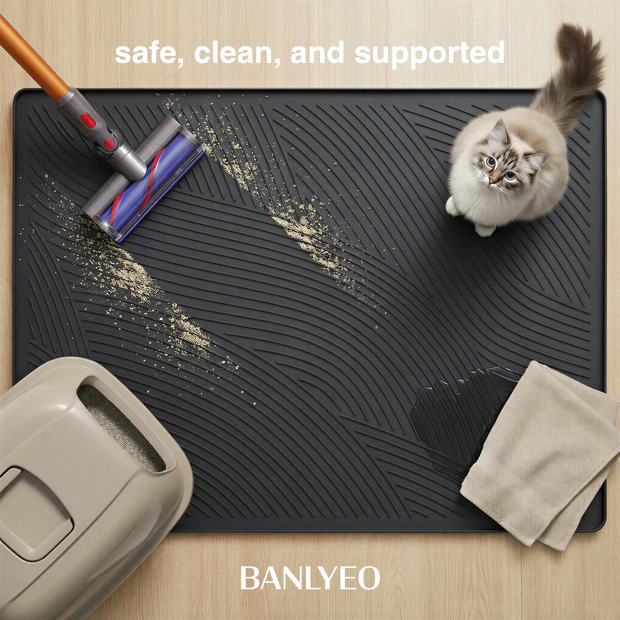 BANLYEO Tapis anti-odeur fini neutre après cuisson du silicone