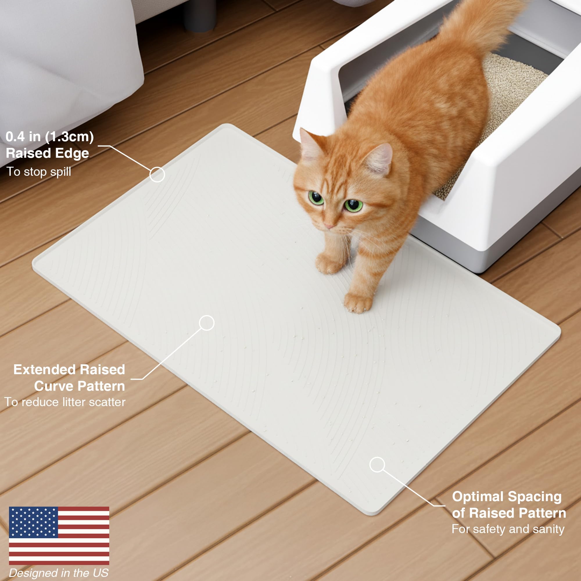 BANLYEO tapis-litiere-chat-multi-usage, facile à nettoyer et durable pour foyers multi-chats