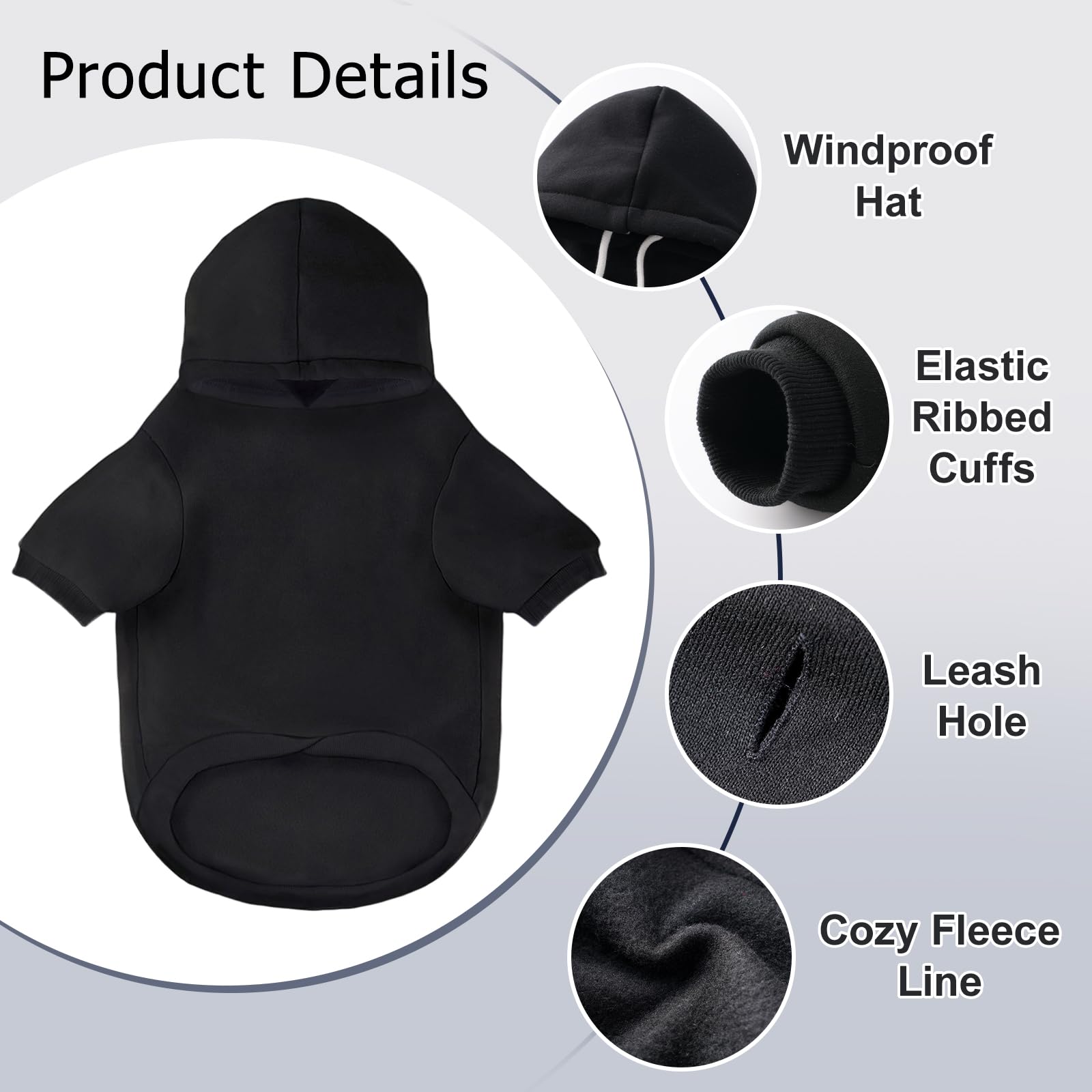 Pull BAOBICUTE pour chien – poitrine XL, confort essentiel lors des balades fraîches.