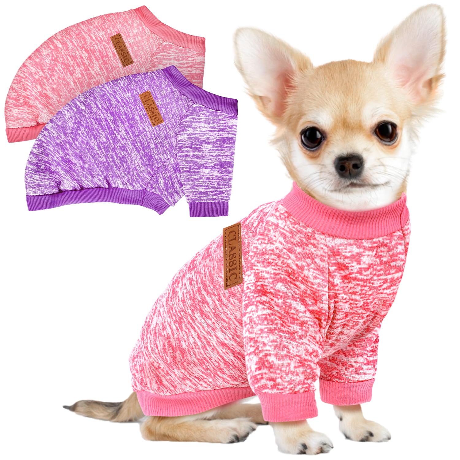 Pull BAOBICUTE pour petit chien bleu, doux et chaud pour l'hiver.