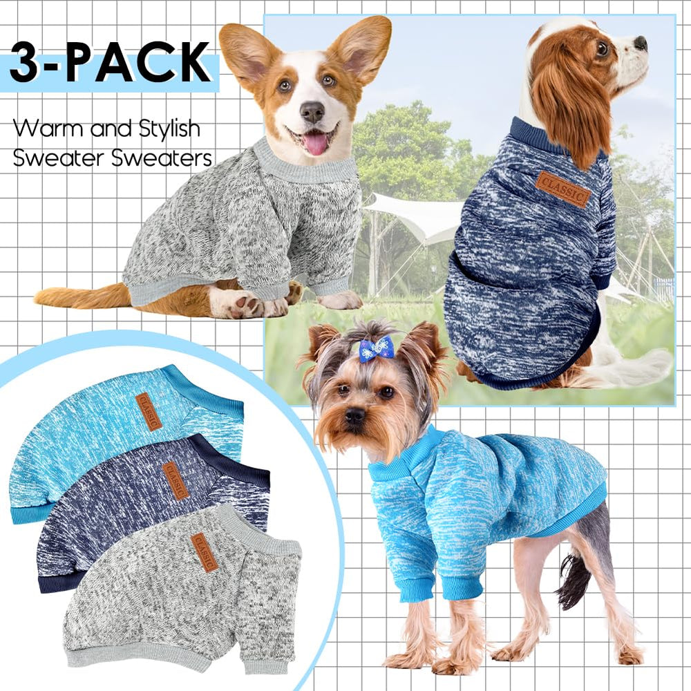 Baobicute pull doux petit chien à motif carreaux – ensemble 4, style chic