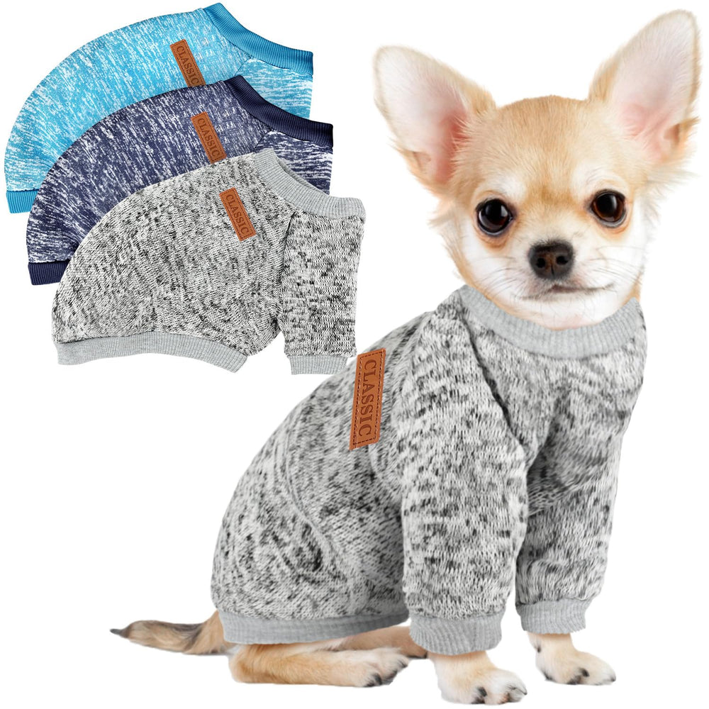 Baobicute pulls pour petits chiens, ensemble 3 pièces, chaleur et confort.