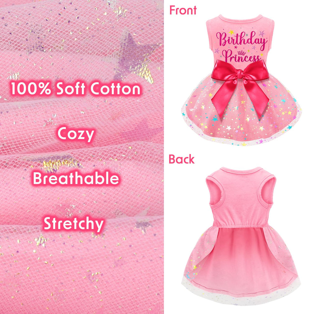 BAOBICUTE robe anniversaire chien ensemble, look festif.