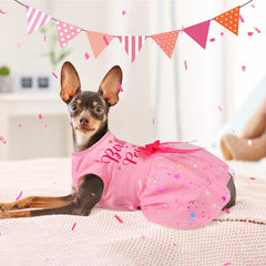 BAOBICUTE robe anniversaire chien noeud rose, look mignon