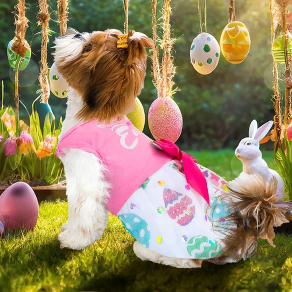 Robe BAOBICUTE Paques pour chien – enfilage facile et rapide.