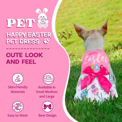 Détail noeud rose sur robe BAOBICUTE Paques – charme immédiat.