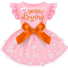 Robe BAOBICUTE pour chien Paques avec volants, confort tout au long de la journée.