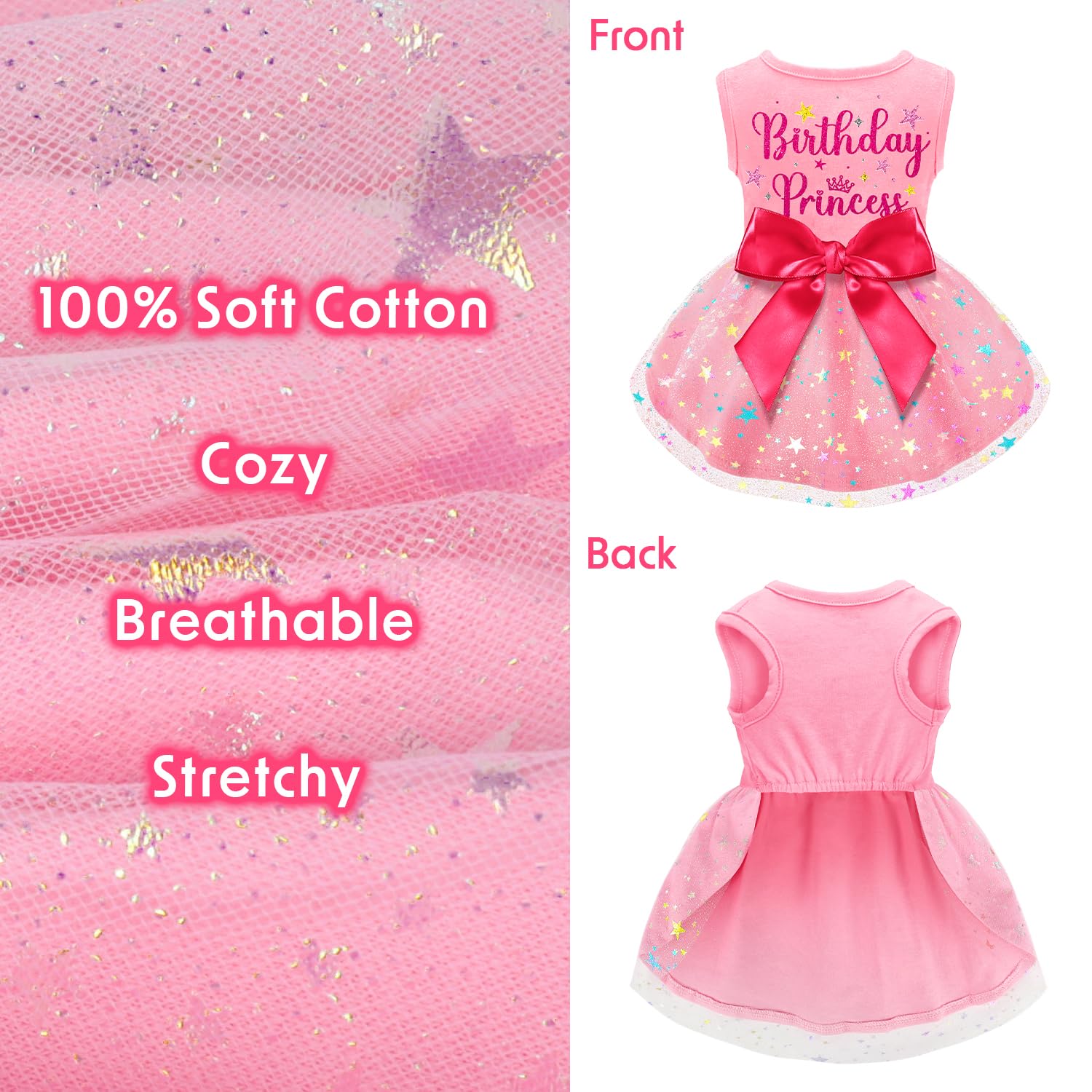 BAOBICUTE robe chien multi-tailles pour toutes tailles et morphologies