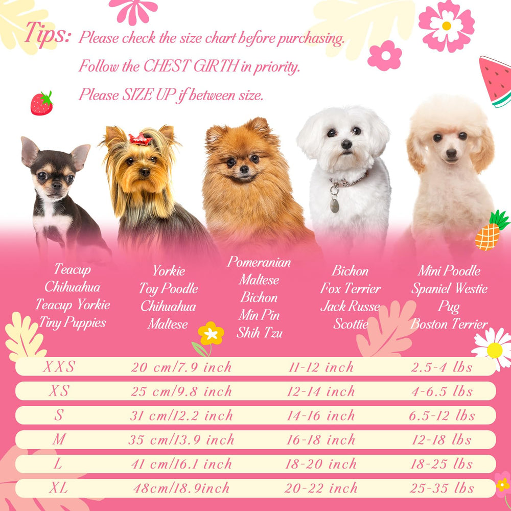 BAOBICUTE robe fleurs pastel pour petite chienne, douceur et été agréables.