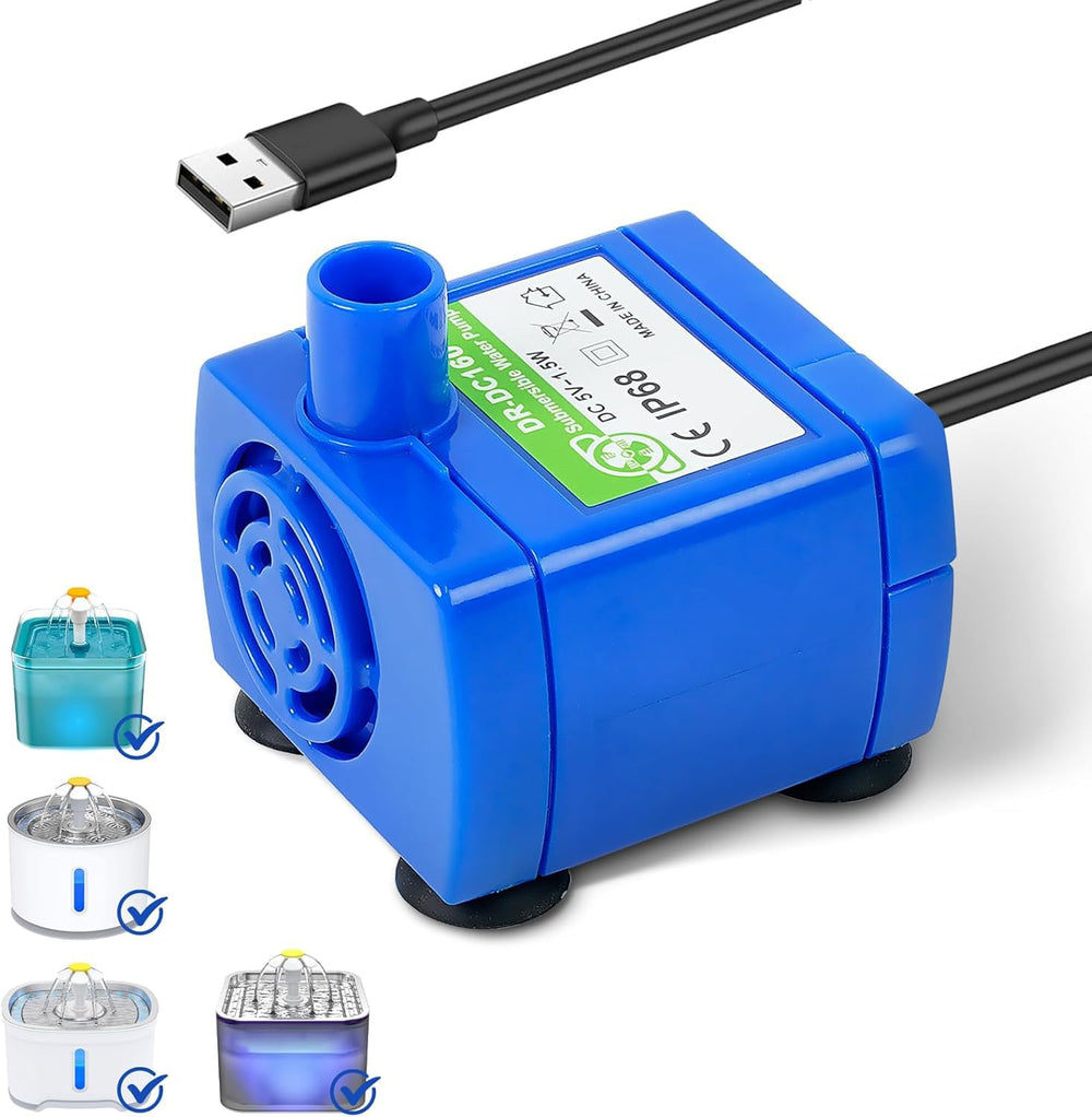 Baofum DR-DC160 pompe submersible pour fontaine chat Tritone, silencieuse et fiable.