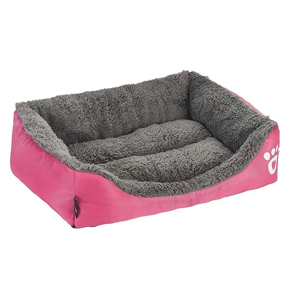 Lit rectangulaire Barelove en rose, confort douillet pour petits animaux.