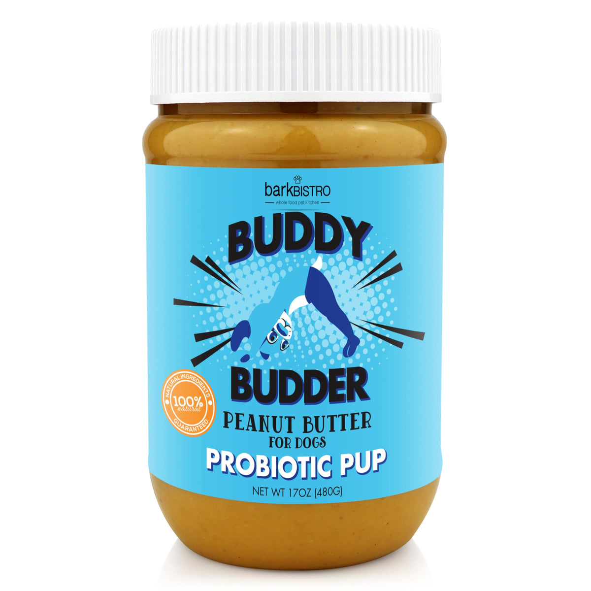 Buddy Budder Bark Bistro pot-beurre-arachide-bleuets: texture riche idéale pour enrichissement
