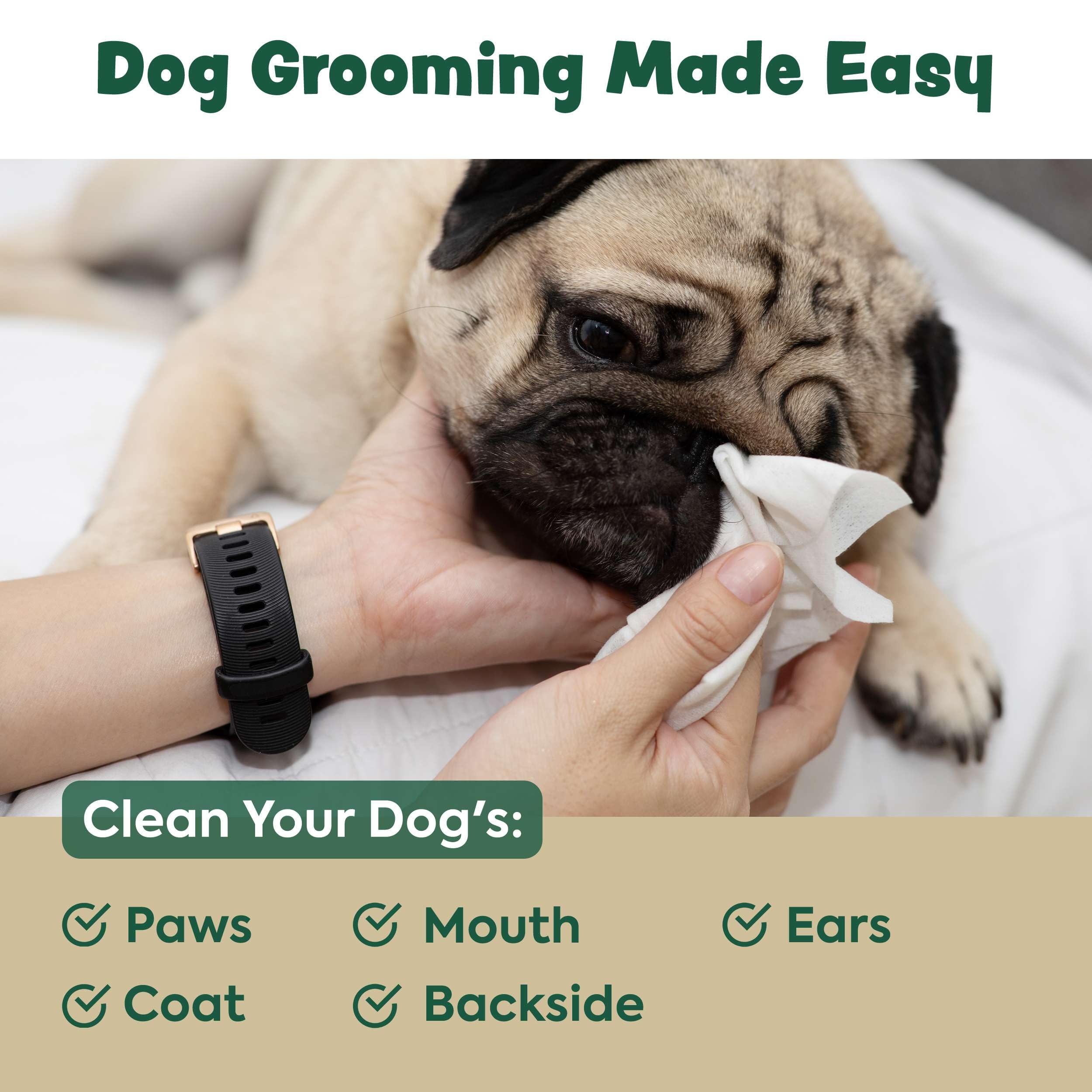 Lingettes en bambou compostables Bark & Clean option écologique