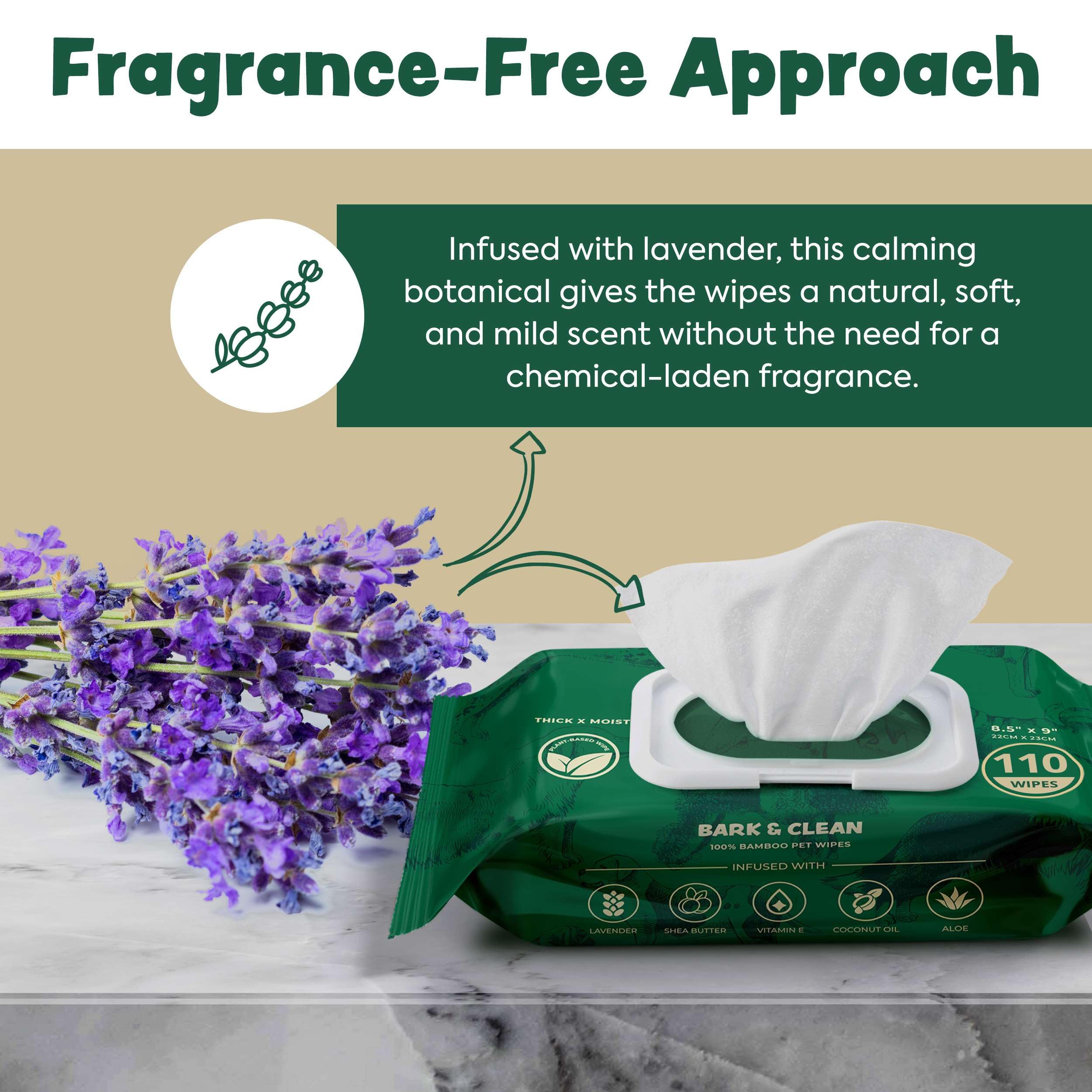 Contenant refermable Bark & Clean pour garder l humidité des lingettes