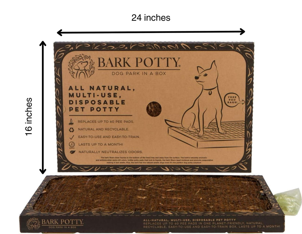 Bark Potty grand bac 30x20 pouces, parfait pour grands chiens et espaces