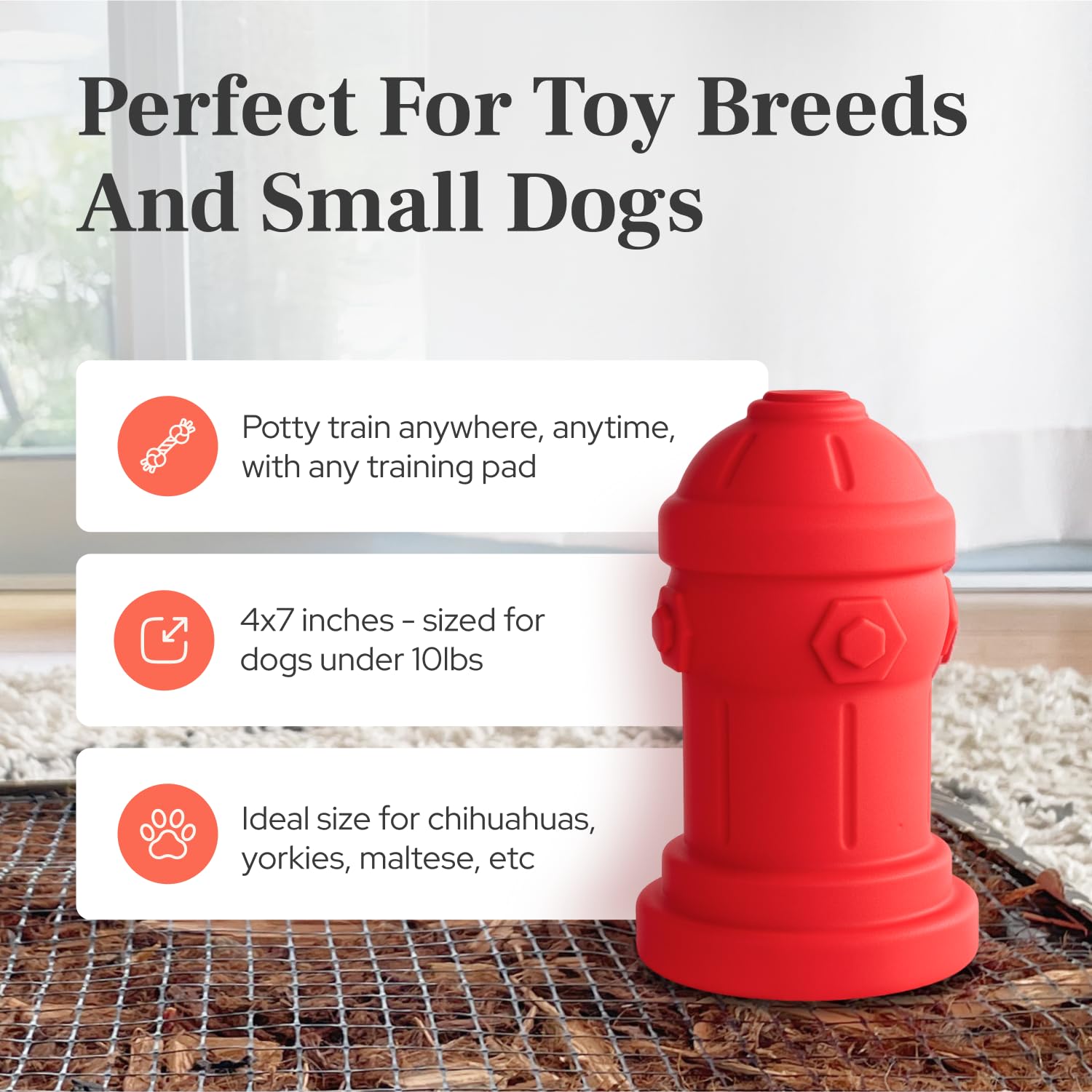 Bark Potty stabilite-poids-petit-chien-gris: poids ajustable pour stabilité lors des séances.