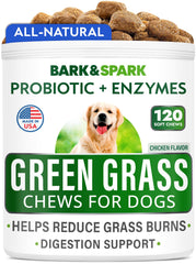 BARK&SPARK bouchées gazon vert brillant, aide à restaurer l'herbe.