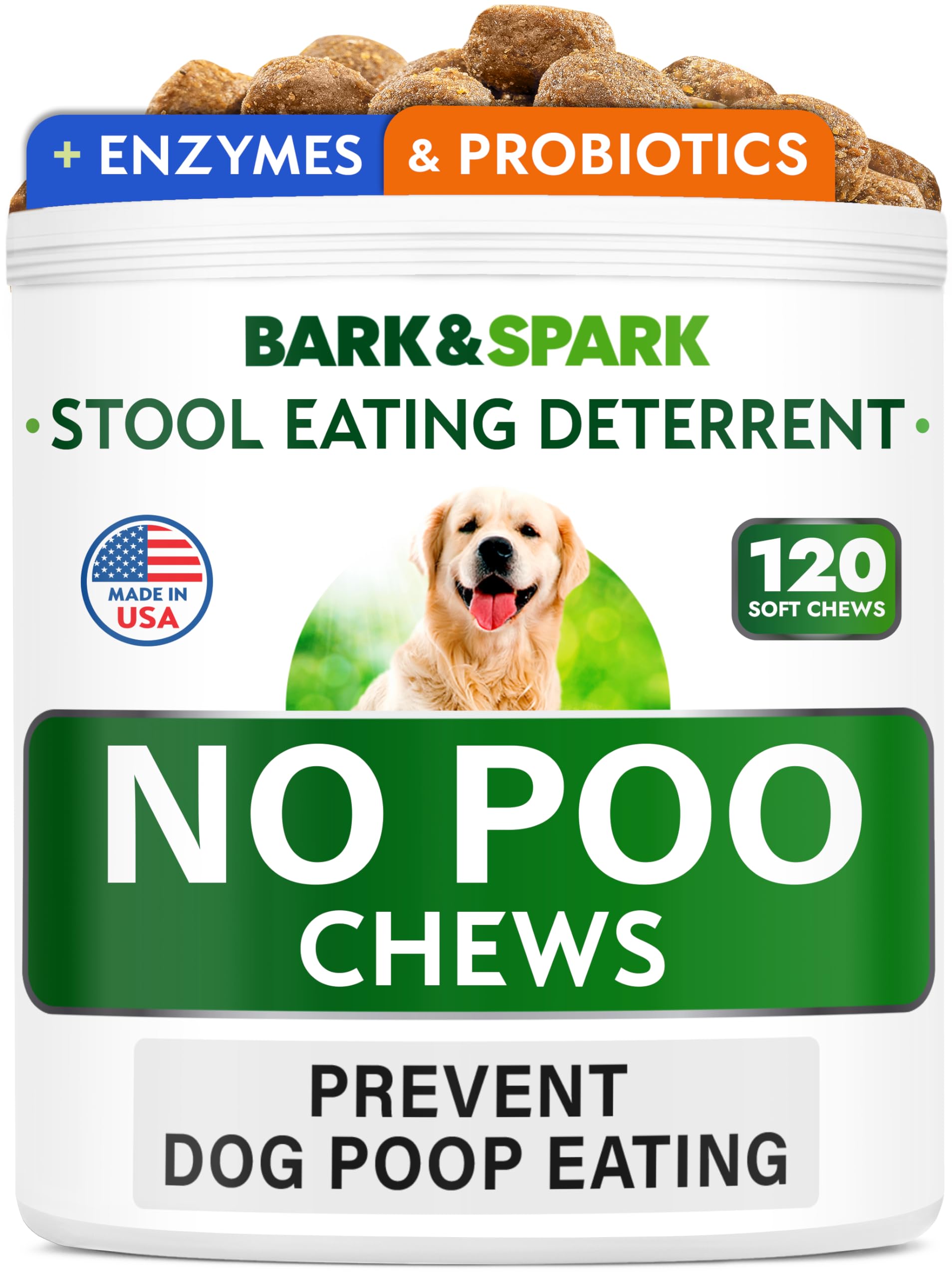 BARK&SPARK No Poo en bouteille, soutien digestif et haleine fraîche.