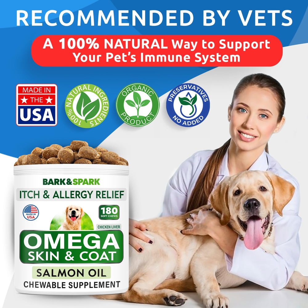 BARK&SPARK Omega3 soutien hanches et articulations, pelage éclatant.