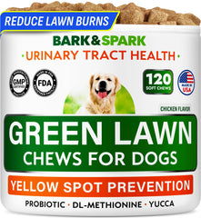BARK&SPARK image-packshot : friandises herbe verte protégeant la pelouse.