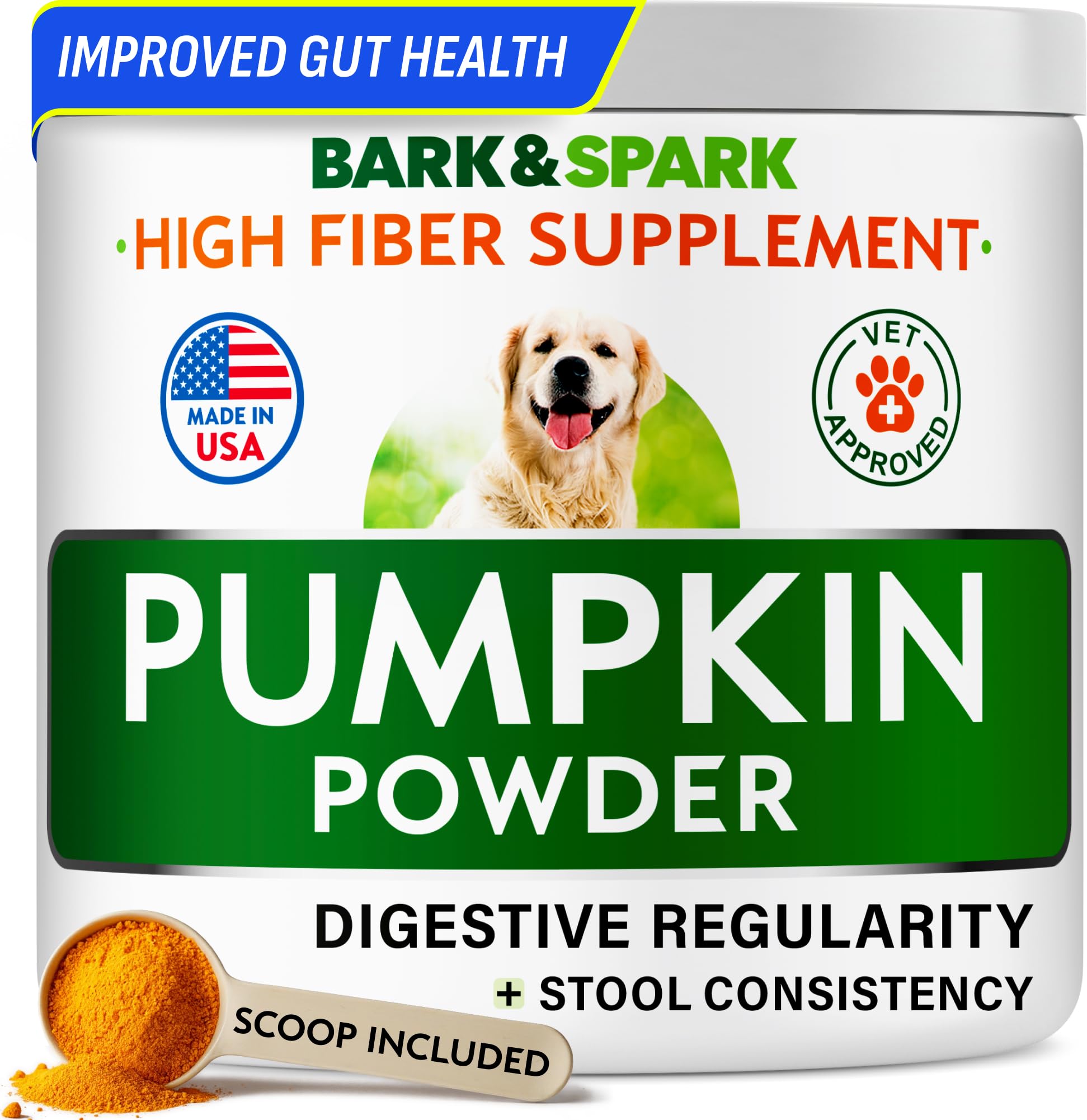 BARK&SPARK Poudre de Potiron Bol: fibre naturelle pour la digestion