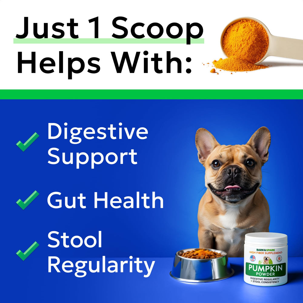 BARK&SPARK Poudre de Potiron Doseur: dosage pratique sur la nourriture
