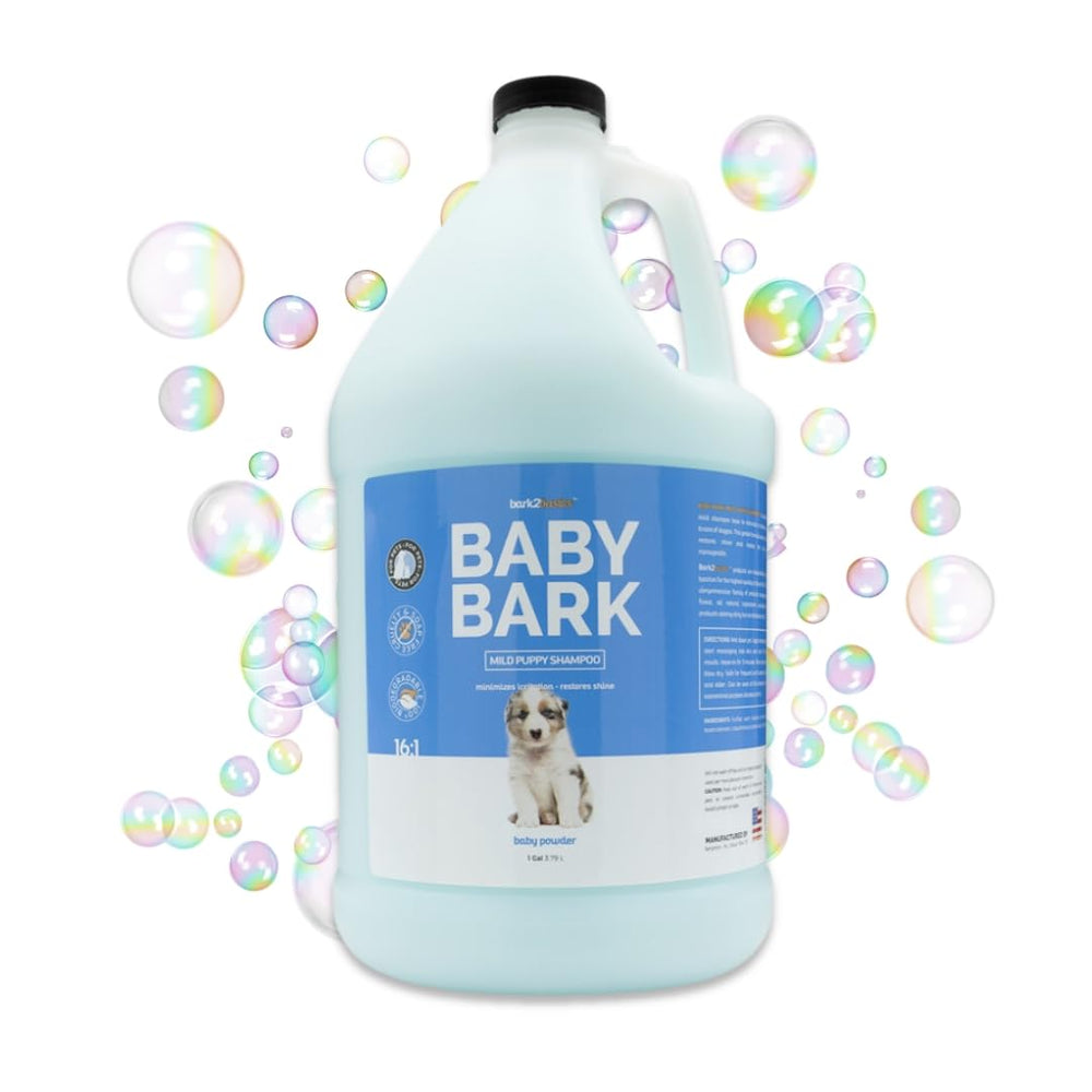 Bark2Basics Baby Bark dans la bouteille, douceur adaptée aux chiots et peaux sensibles.