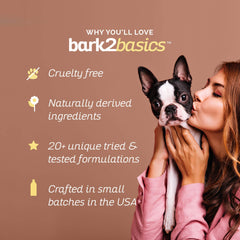 Mousse Bark2Basics démontrant dilution 16:1 dans la main.