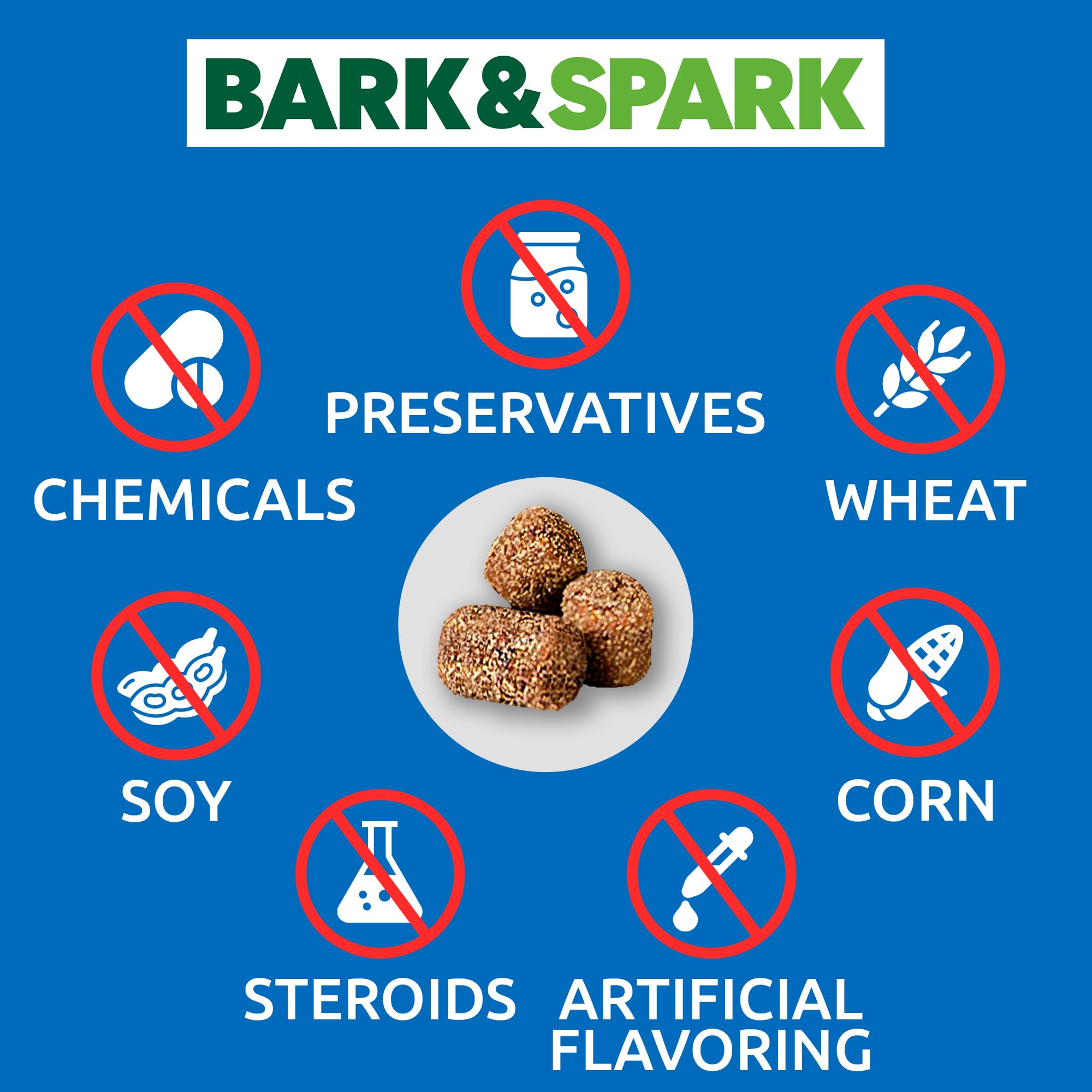 BARK&SPARK texture croquante et appétissante sans stress pour votre chien.