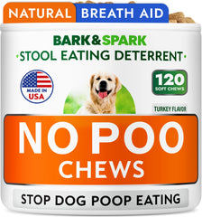BARK&SPARK friandises anti-coprophagie pour chiens, texture appétente et réduction possible de l’ingestion.