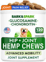 Gommes Bark&Spark articulations chien pour mobilité et confort.