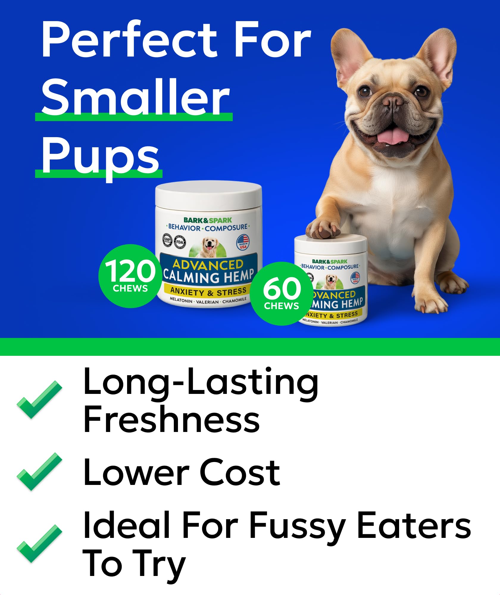 Gommes Bark&Spark molles pour chiens, texture agréable et appétente.