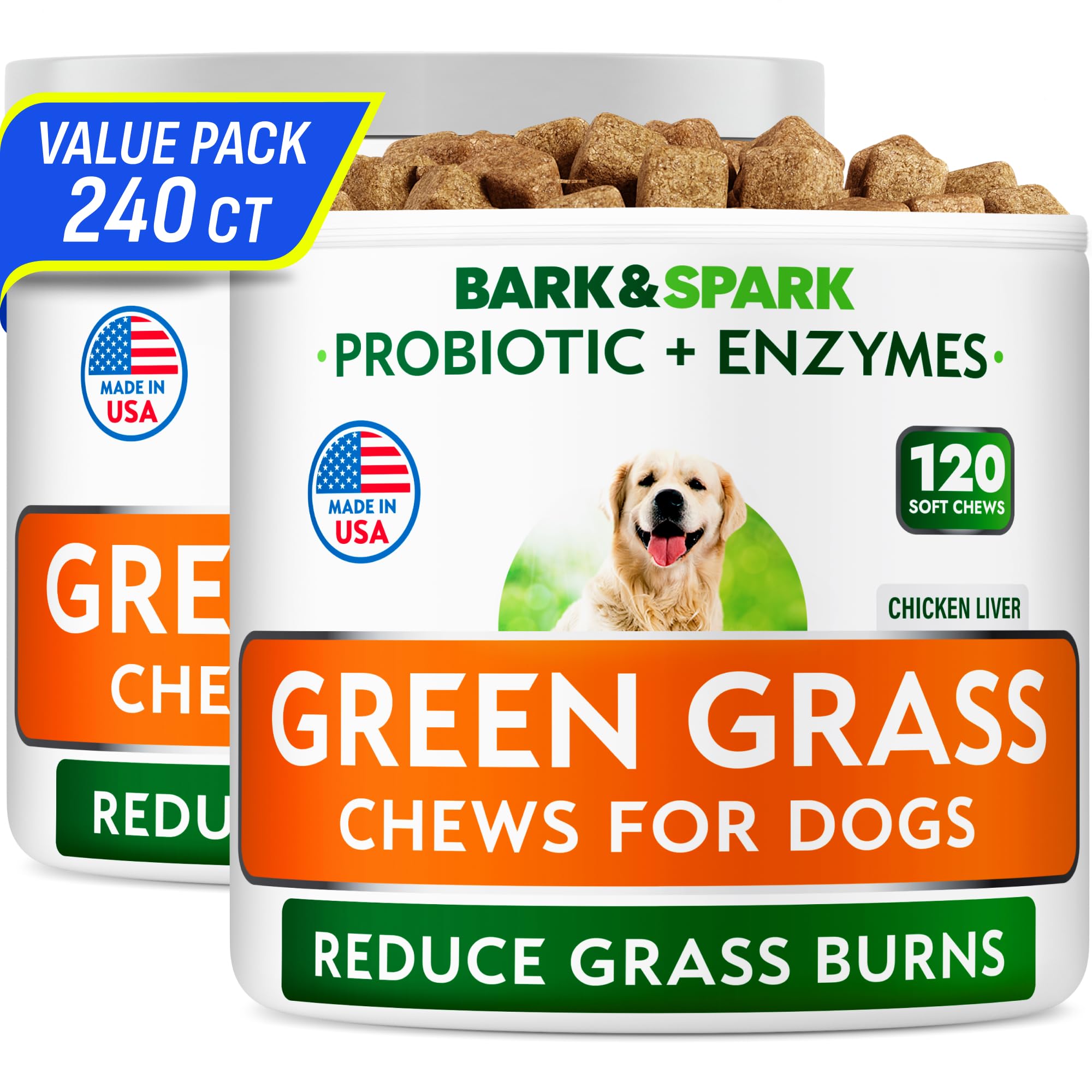 BARK&SPARK Green Grass Chews emballage prêt à l’emploi pour la pelouse