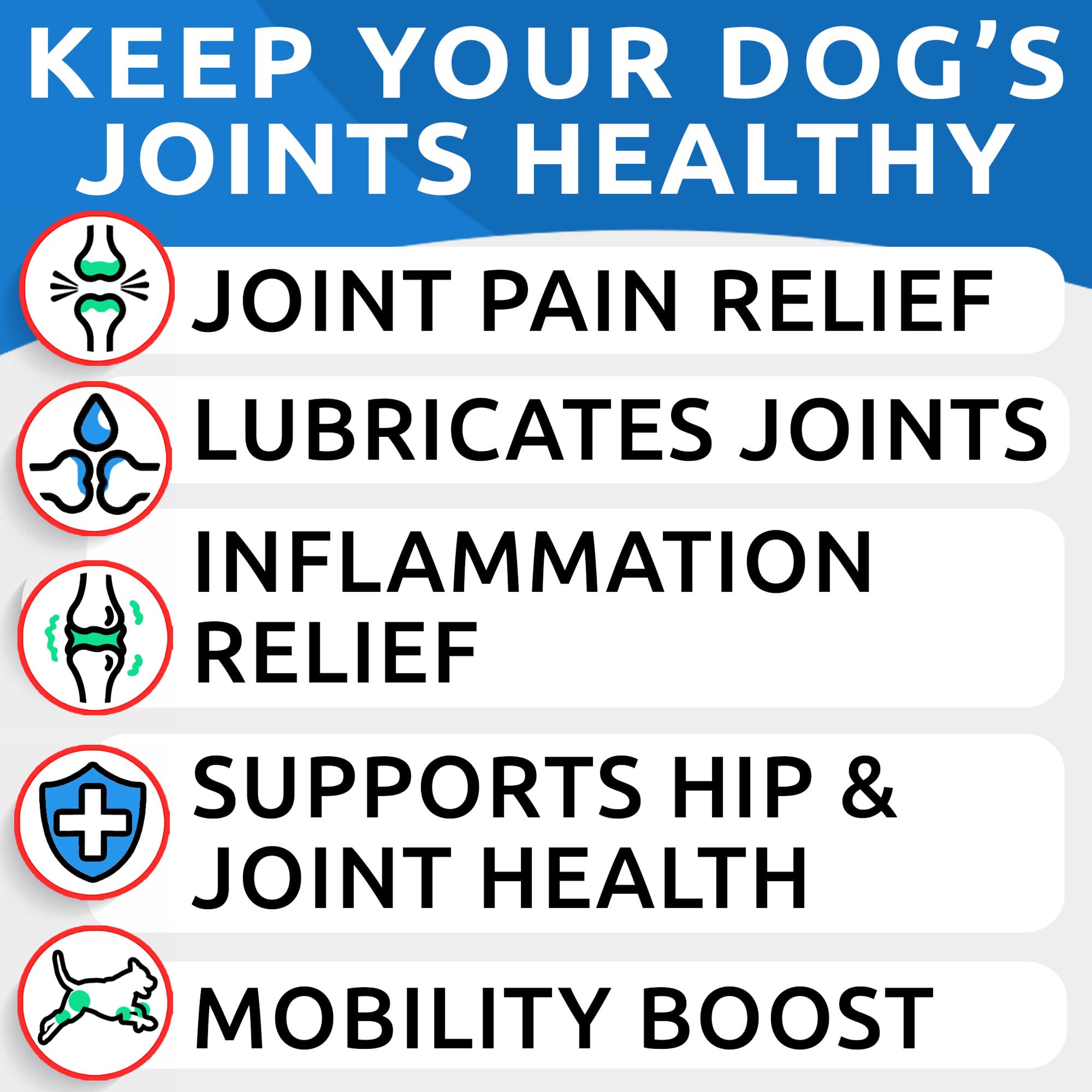 Ingrédients Bark&Spark glucosamine chondroïtine pour articulations plus solides.