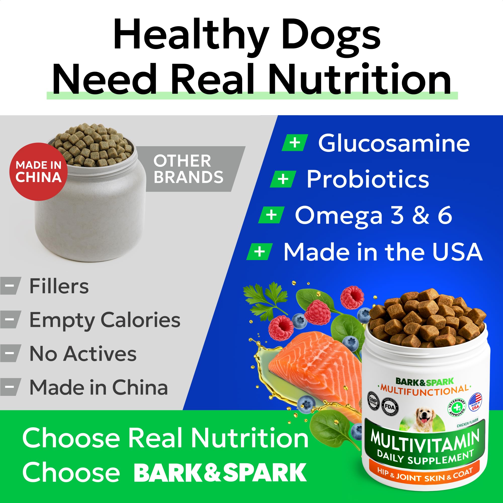 Oméga 3 Bark&Spark pour peau et poil brillants