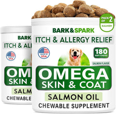 BARK&SPARK Omega3 pour chien – gommes, peau saine et pelage brillant.
