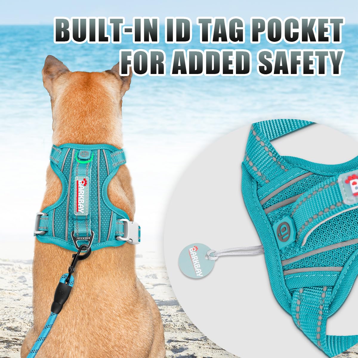 Harnais BarkBay avec attache frontale pour guider et limiter les tirages.