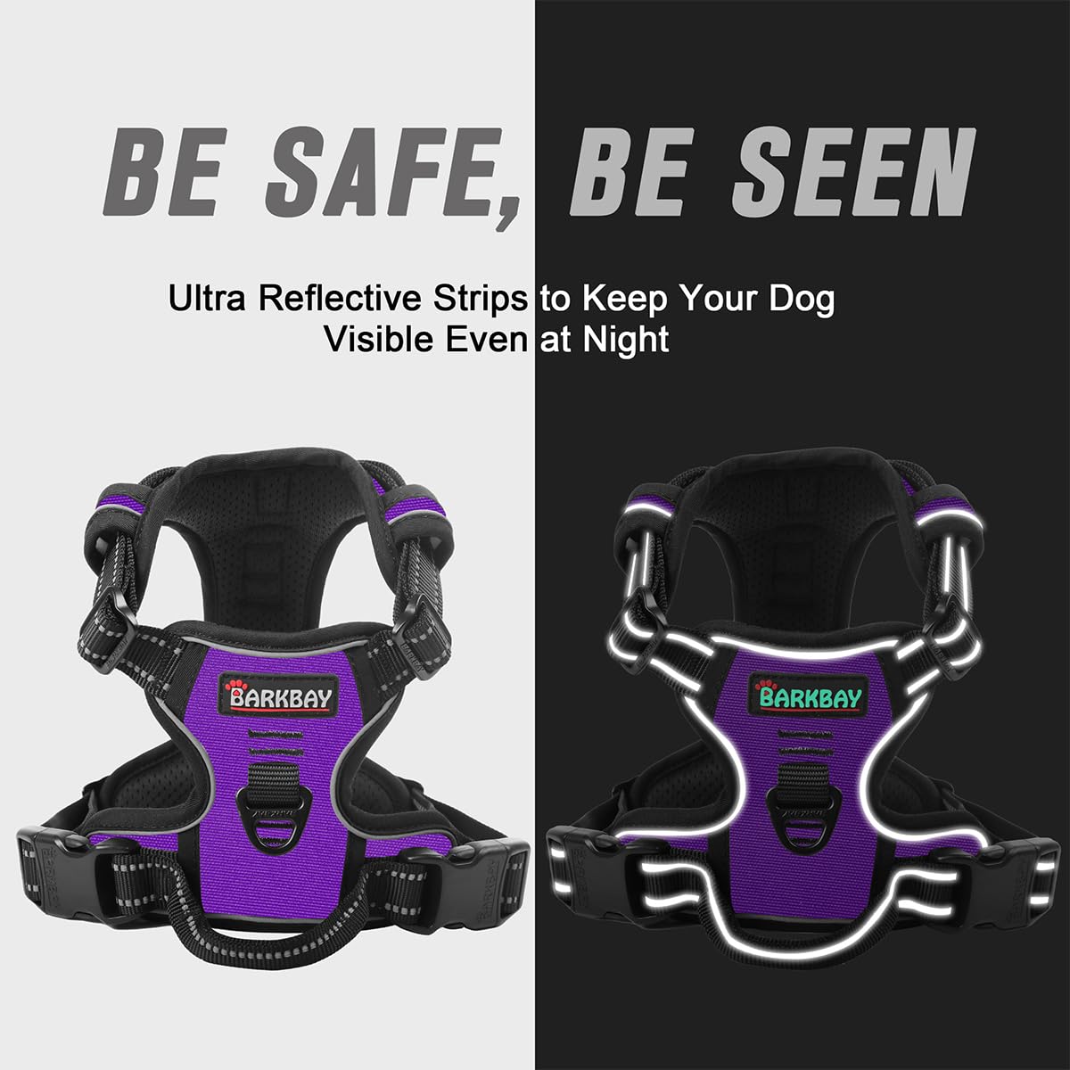 Sangles réglables BarkBay pour un ajustement personnalisé et confortable.