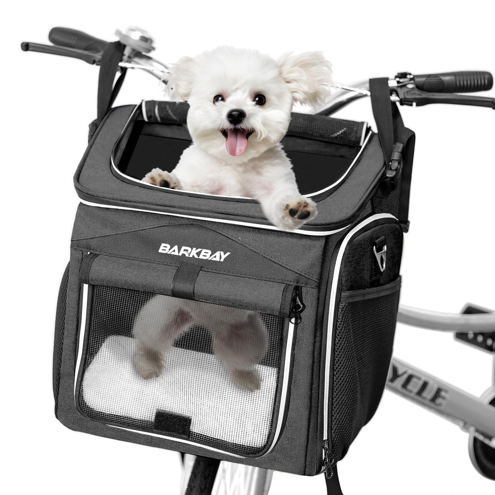 BARKBAY Panier-velo-chien-pliable: transport sûr lors des sorties.