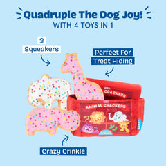 BarkBox Animal Squeakers enrichissement intérieur extérieur grâce à des jeux variés