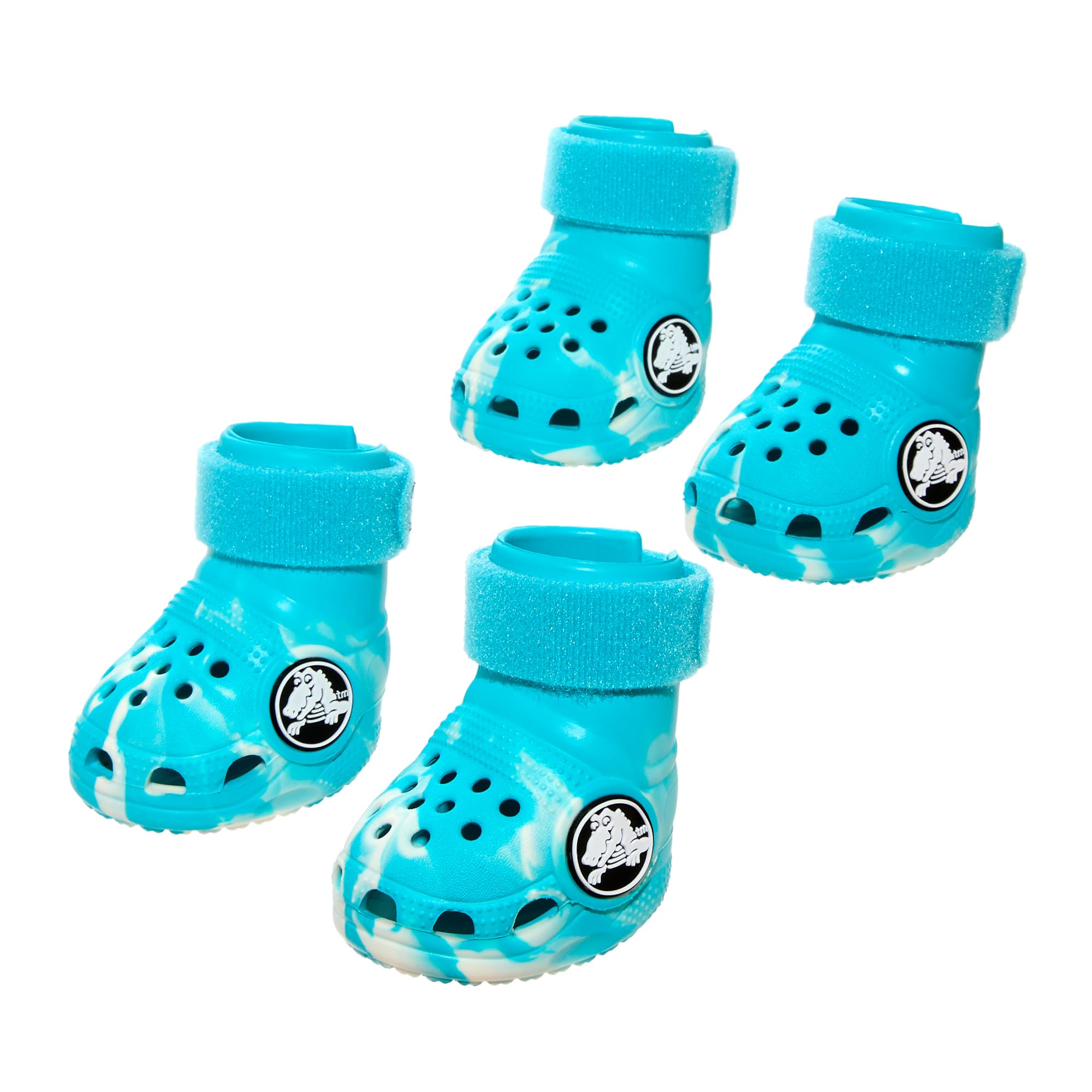 BarkBox Aqua Crocs pour chien: ensemble de 4 bottes lumineuses protégeant les pattes lors des sorties