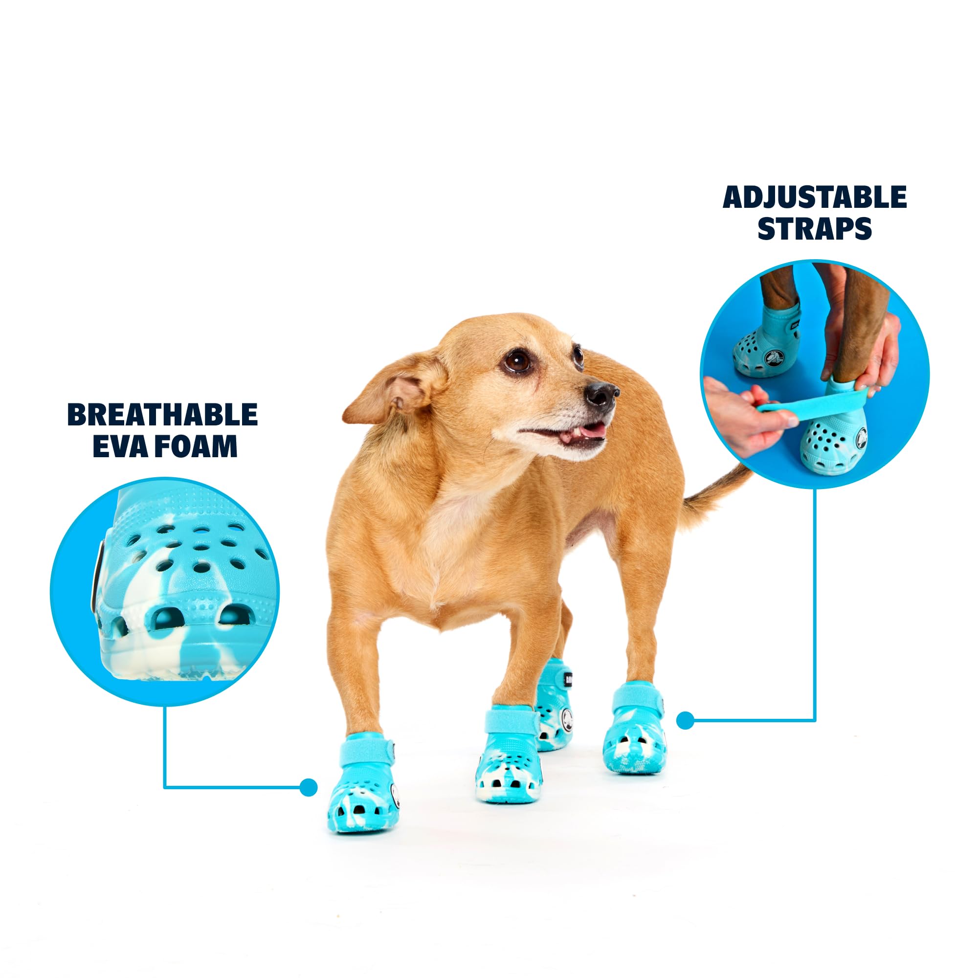 BarkBox bottes Aqua Crocs: sangle reglable assure un maintien sûr pendant la marche