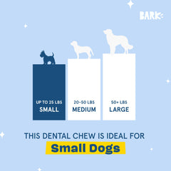 BARKBOX Bright bâton dentaire goût poulet réel, favorise une routine agréable pour votre chien.