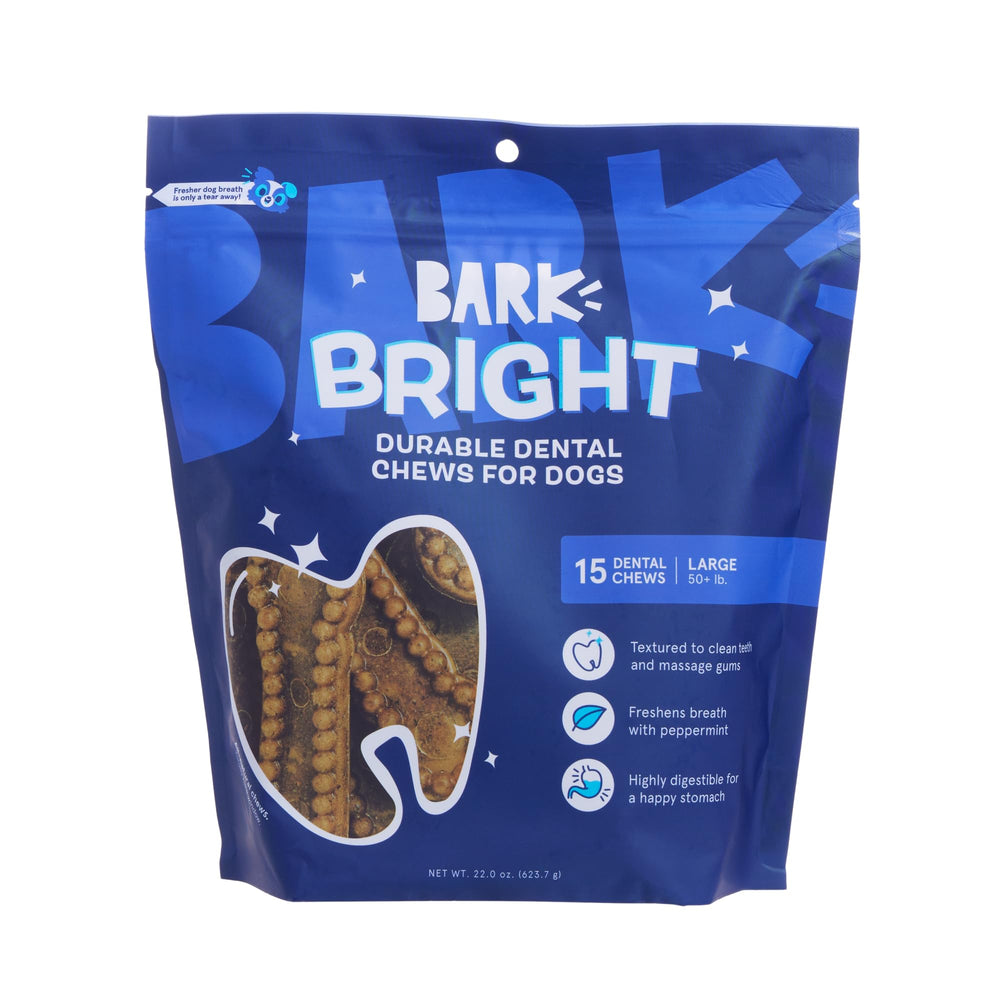 BARKBOX Bright: vue produit des batonnet dentaires durables pour grandes races.