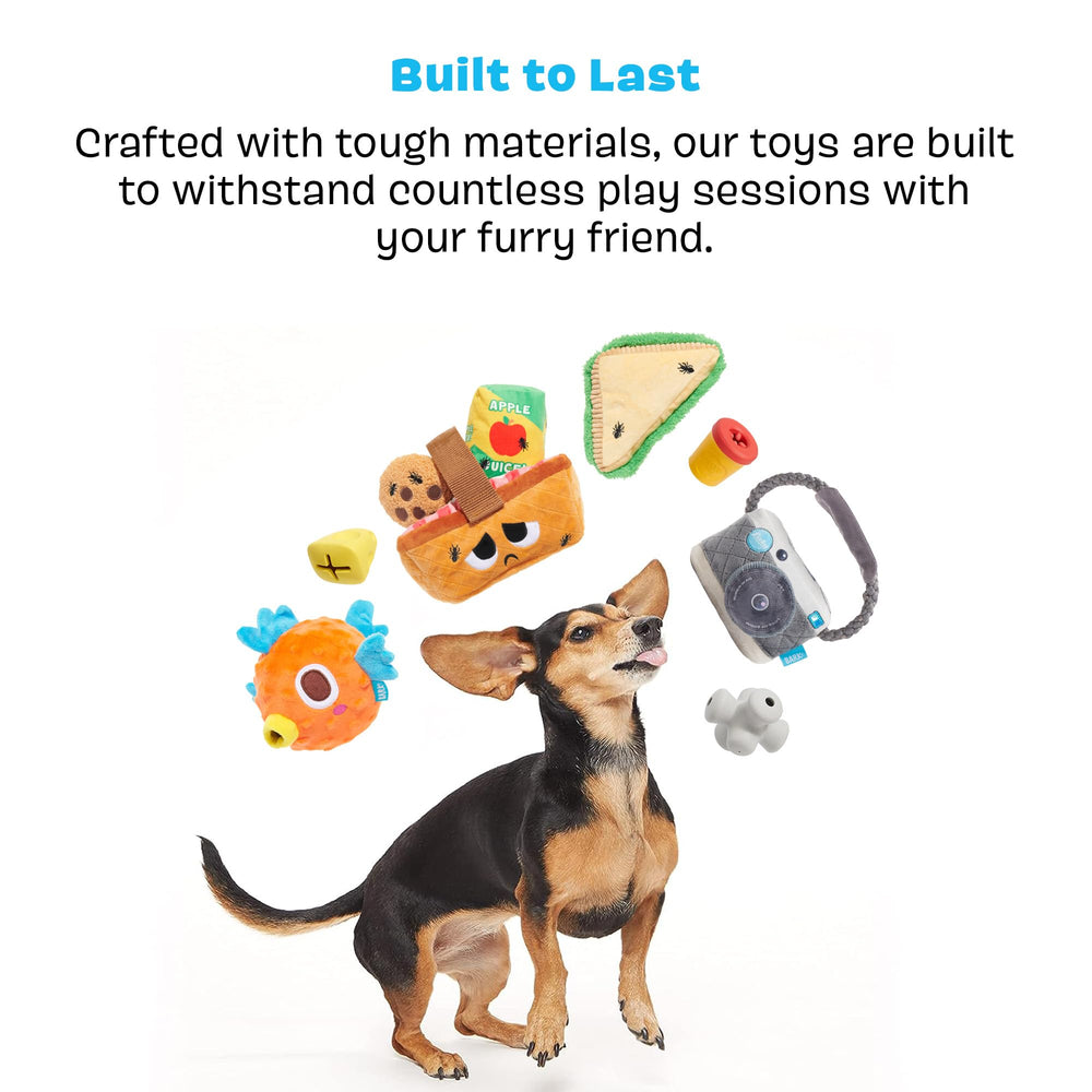 BarkBox Cinamutt Roll, caoutchouc dur robuste pour mâche durable.