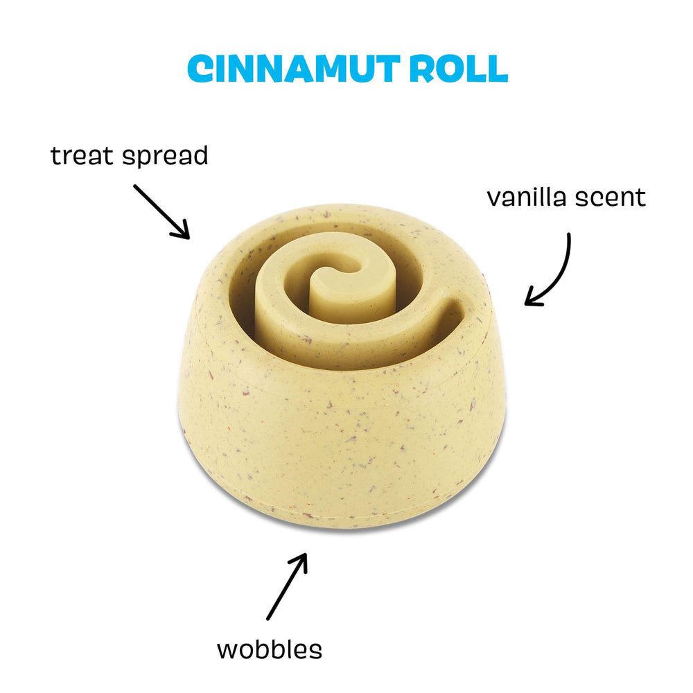 BarkBox Cinamutt Roll, senteur vanille qui attire l’attention pendant le jeu.