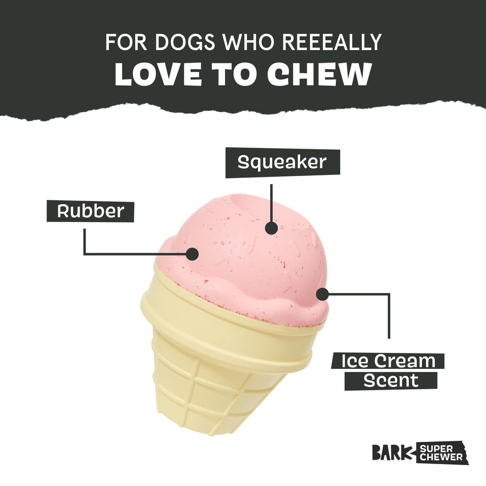BarkBox Cone parfum fraise bacon, attire le museau et anime les sessions de jeu.