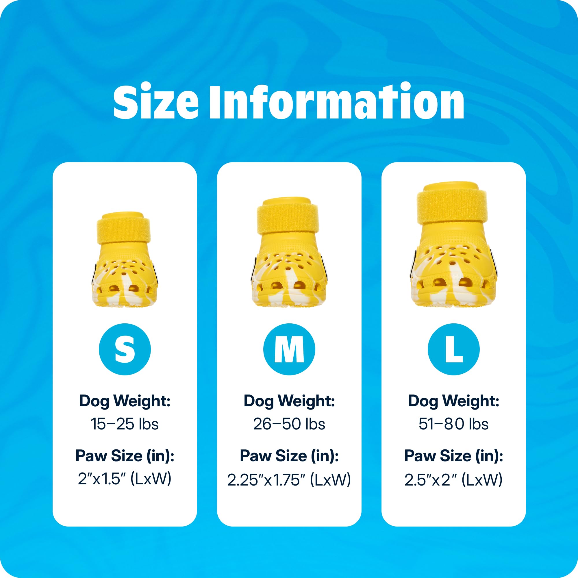 BarkBox crocs chien jaune, protection des pattes pendant jeu et promenade.