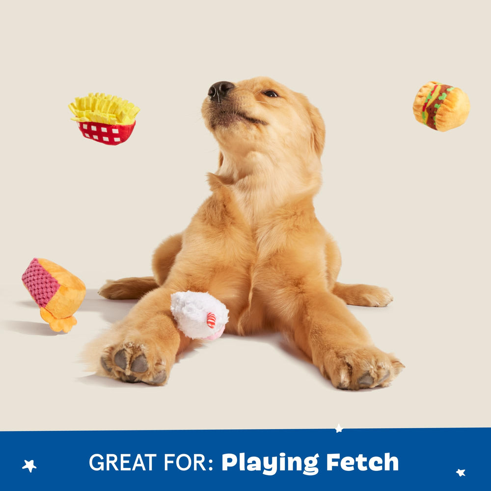 BarkBox Dine & Dash burger detail : design ludique et robustesse adaptée